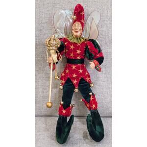 Mark Roberts Christmas Jester Fairy figure 16" tall‎ collectible holiday retired